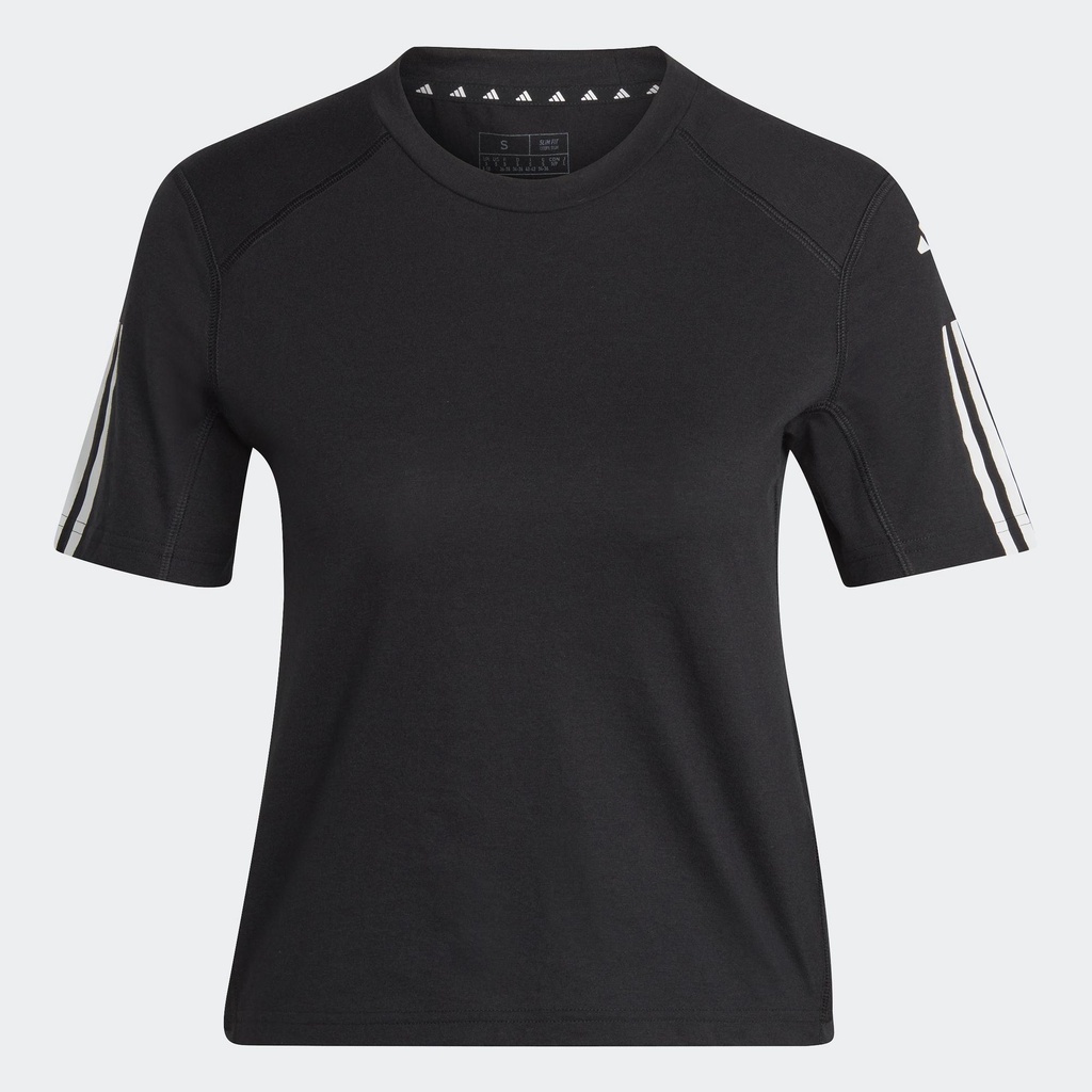 adidas Tập luyện Áo Thun Lửng Tập Luyện 3 Sọc Cotton Train Essentials Nữ Đen HR7843