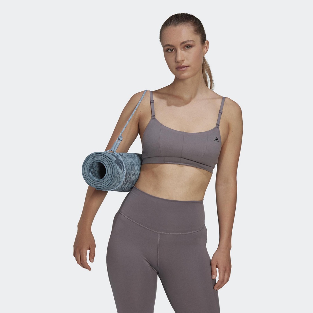 Adidas Tập luyện Áo Bra Light Support Yoga Studio Nữ Xám HL6108