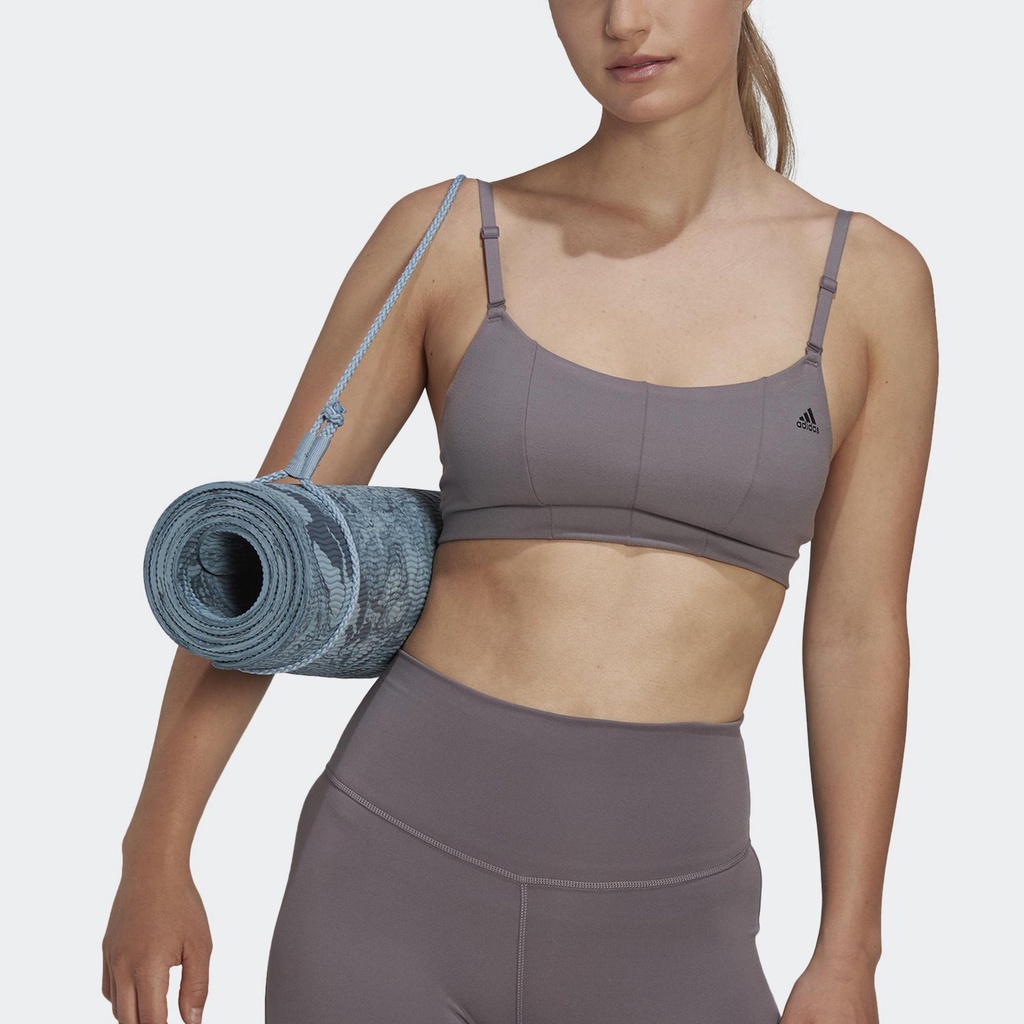 Adidas Tập luyện Áo Bra Light Support Yoga Studio Nữ Xám HL6108