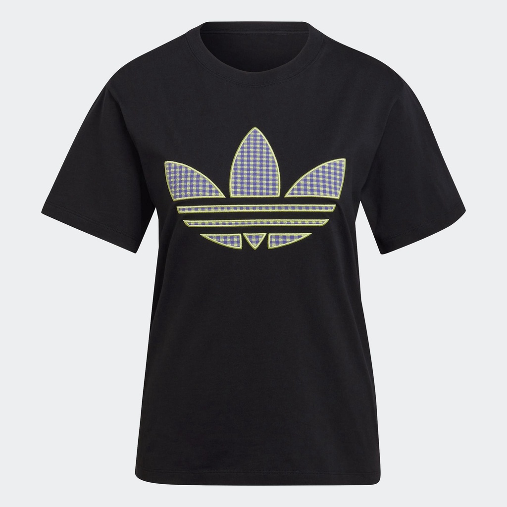 adidas Phong cách sống Áo Thun Ba Lá Application Nữ Đen HB9435