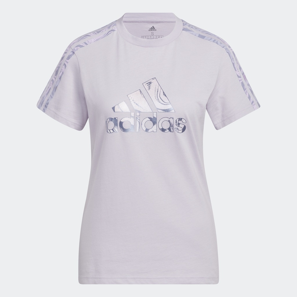 adidas Phong cách sống Áo Thun 3 Sọc Soft Luxe Nữ Màu tím HT3148