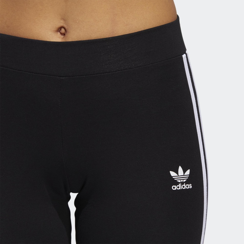 adidas Phong cách sống Quần Bó 3 Sọc Classics Adicolor Nữ Đen HD2350