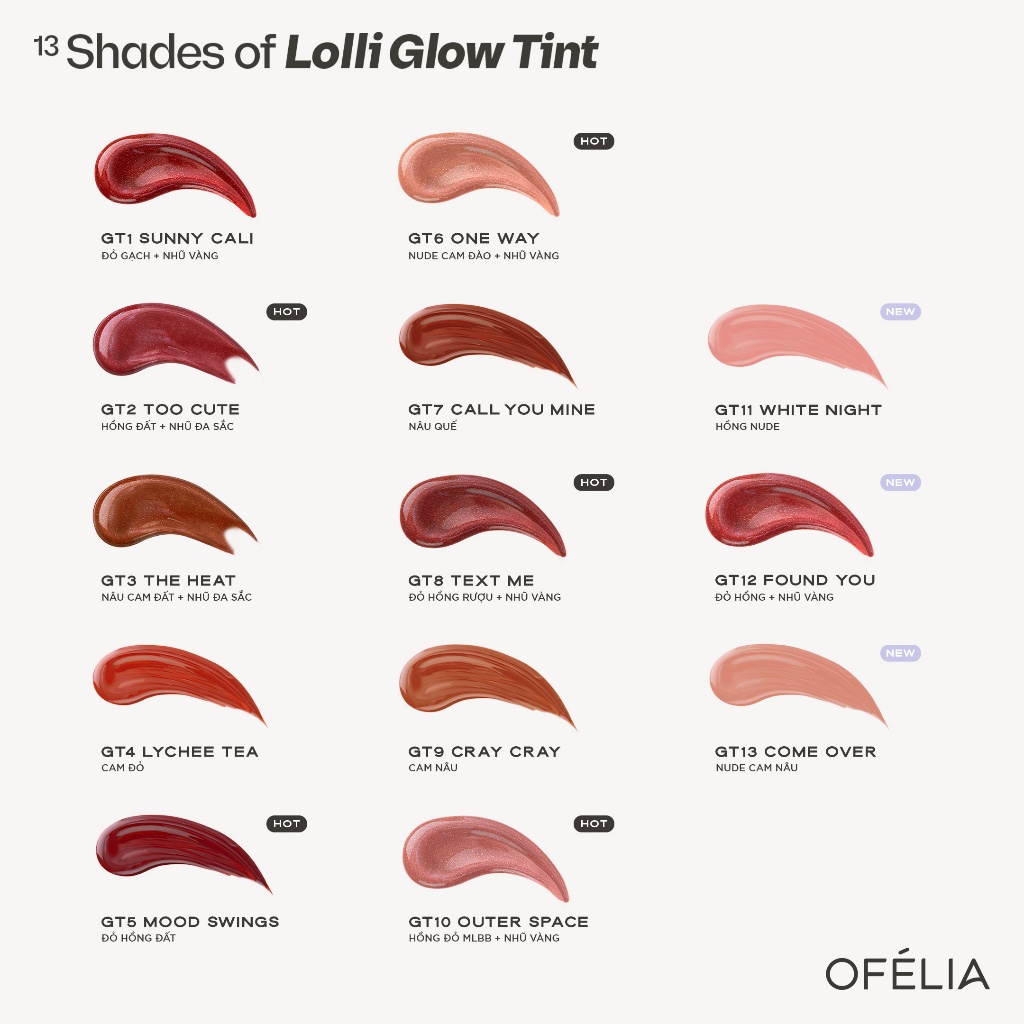 Combo Son Và Má Hồng OFÉLIA - Lolli Glow Tint + Lolli Liquid Blush Chapter 02 (5g x 3.9g)