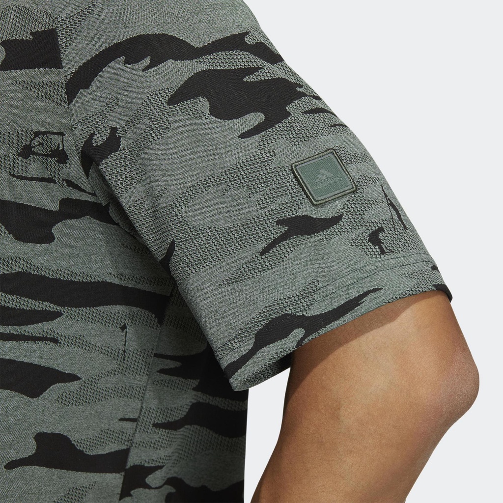 Adidas Đánh gôn Áo Polo Rằn Ri Go-To Nam màu xanh lá HG3240