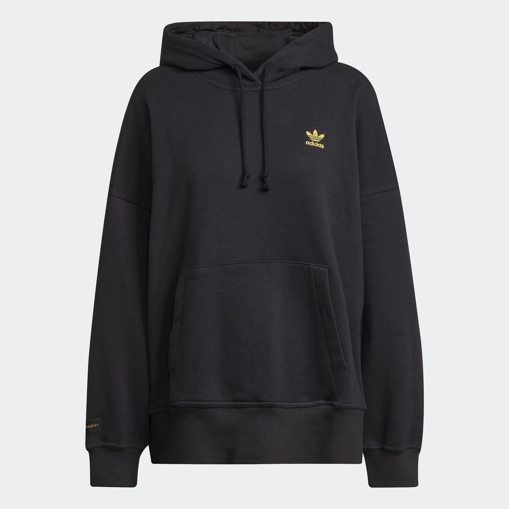 adidas Phong cách sống Áo Hoodie Oversize Marimekko Họa Tiết Graphic Hoa Vàng Kim Nữ Đen H20415