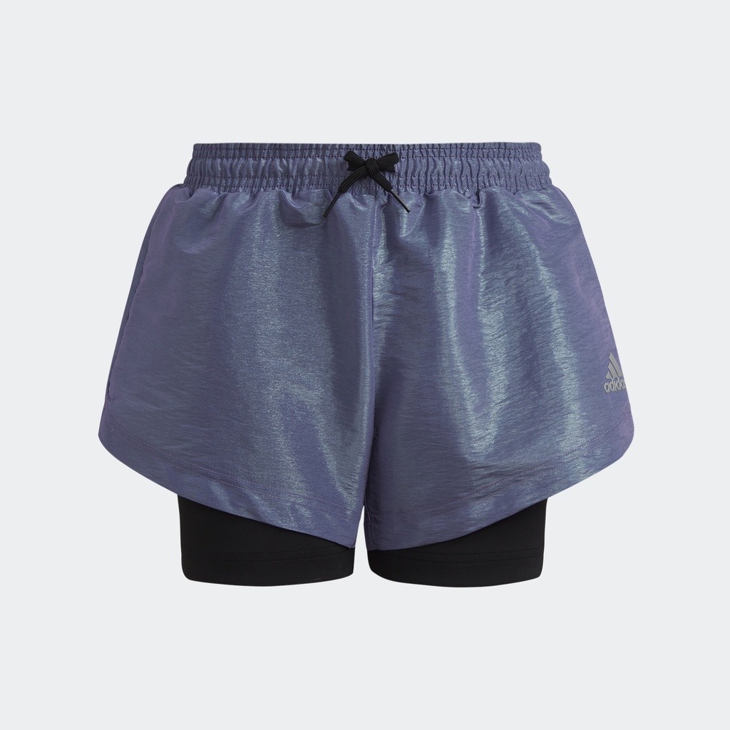 adidas Phong cách sống Quần Short Dance 2 Trong 1 Dáng Suông Trẻ em Màu tím HR5816