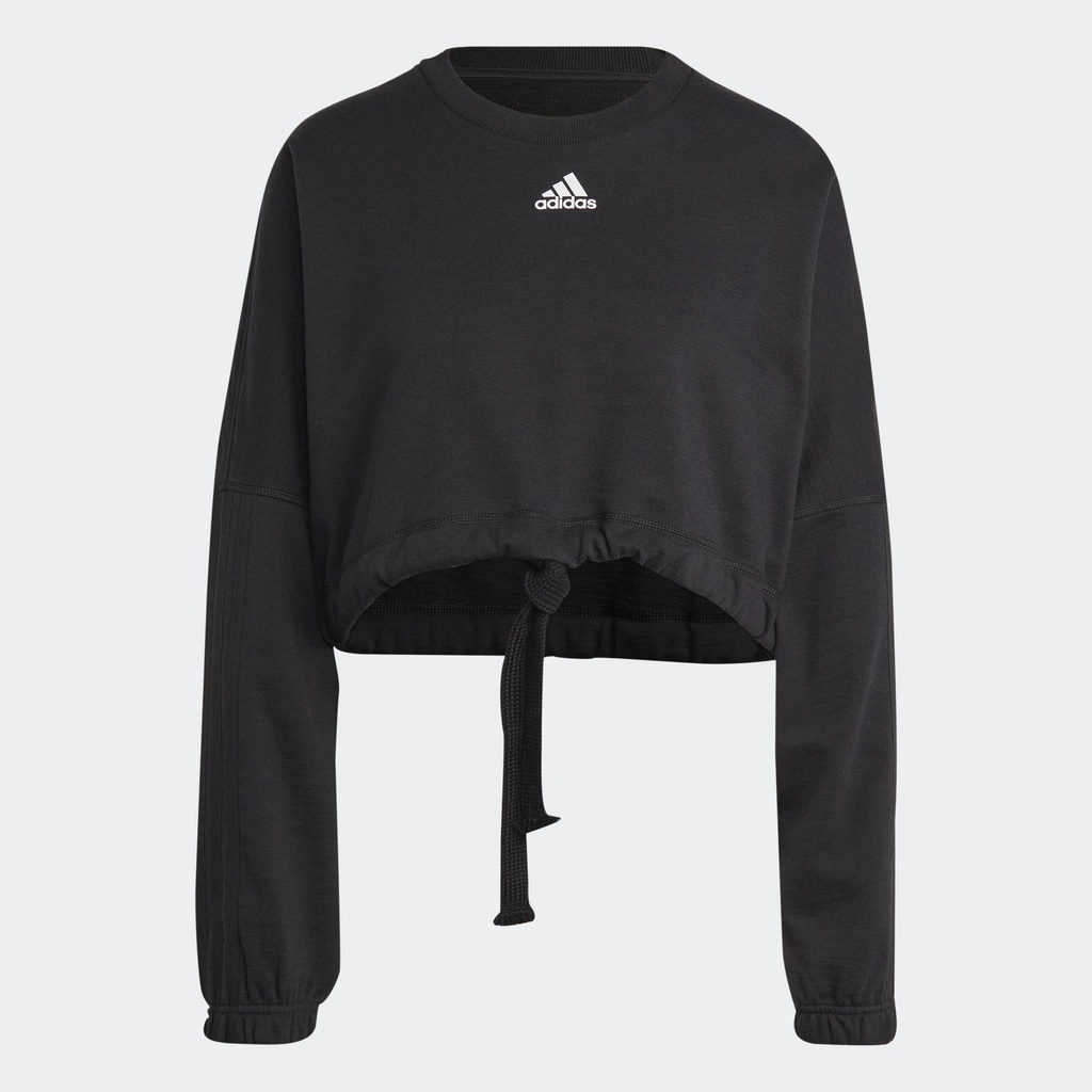 adidas Phong cách sống Áo Sweatshirt Lửng Đa Năng Dance Nữ Đen IC6624