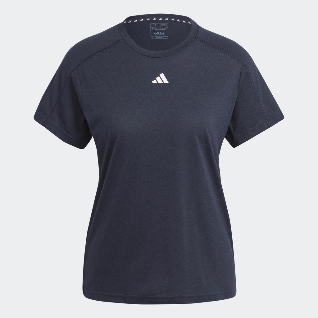adidas Tập luyện Áo Thun Cổ Tròn Minimal Branding Train Essentials AEROREADY Nữ Màu xanh da trời HR7798