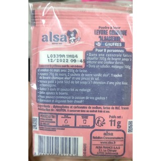 Bột Nổi, Bột Nở Alsa Pháp 11gr (Baking Powder)