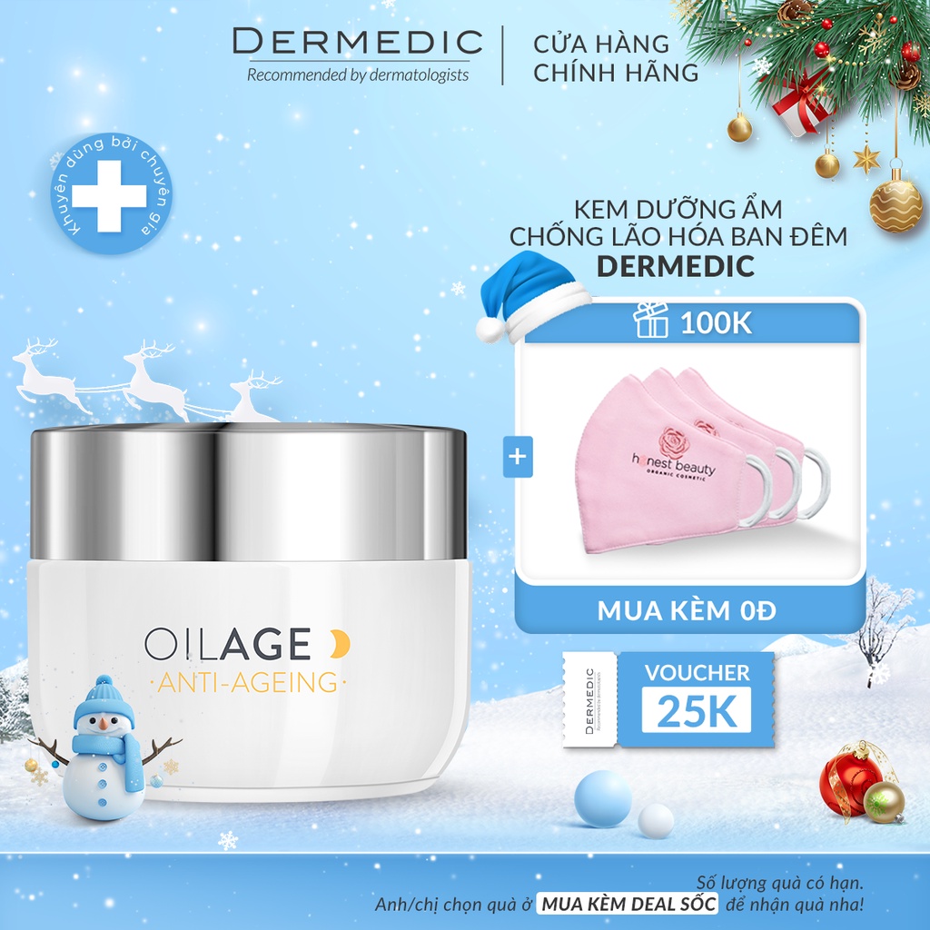 Kem dưỡng hỗ trợ làm chậm lão hóa ban đêm Dermedic OILAGE REPAIRING NIGHT CREAM RESTORING SKIN DENSITY 50ml