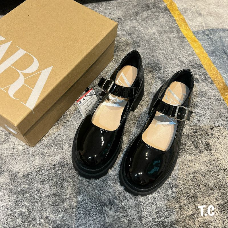 Giày guốc da bóng độn siêu hot