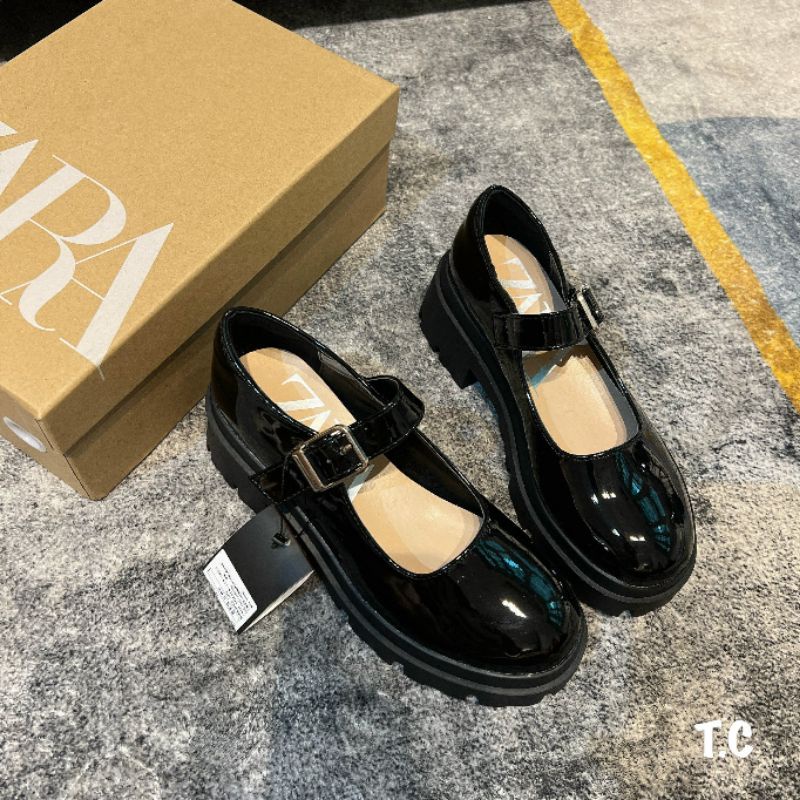 Giày guốc da bóng độn siêu hot