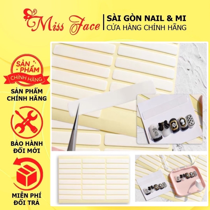 Set 24 miếng băng keo trong 2 mặt dán nailbox - Băng keo 2 mặt trong suốt 24 miếng dán nailbox tiện lợi - giá rẻ