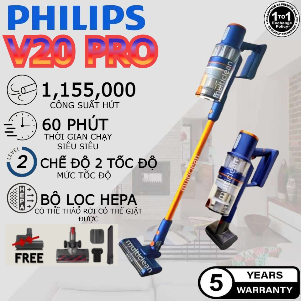 Phiên bản 2023 V20 PRO Máy hút bụi không dây MAXX Series High Power CordlessVacuum(1399KP)