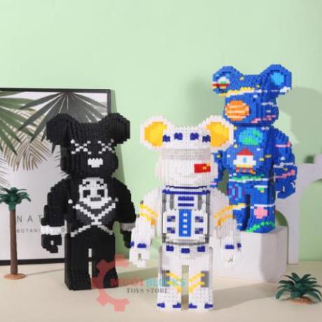 Bộ đồ chơi lắp ghép lego cao 35cm Mô hình lắp ráp 3D decor trang trí Bearbrick Tiểu Hành Tinh cao 35cm