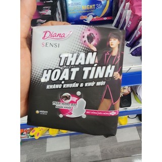 Băng vệ sinh diana sensi than hoạt tính mặt bông