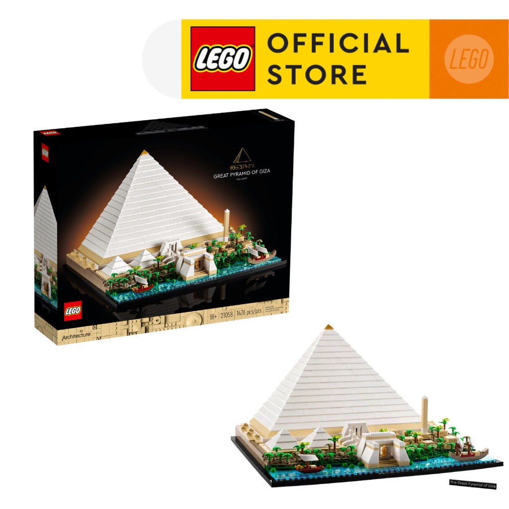 [Mã LIFEMC06DBAU giảm 50k đơn 350k] LEGO ARCHITECTURE 21058 Kim Tự Tháp Ai Cập (1476 chi tiết)