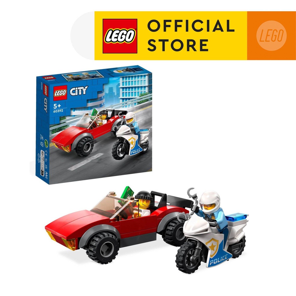 LEGO City 60392 Mô Tô Cảnh Sát Truy Đuổi Tội Phạm (59 Chi Tiết)