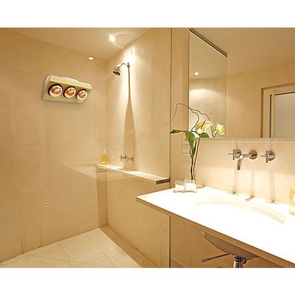 Đèn sưởi phòng tắm treo tường loại 2 bóng / 3 bóng ánh sáng vàng có bảo hành. 2023