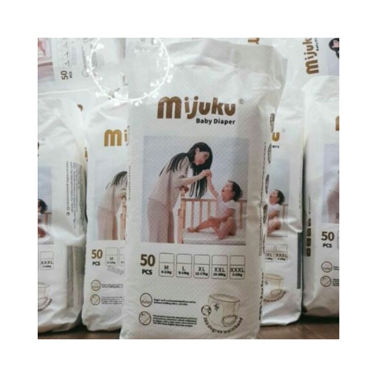 Bỉm Mijuku size S100/M100/L100/XL100/XXL100/XXXL100 cho bé từ 3kg trở lên..... 2023
