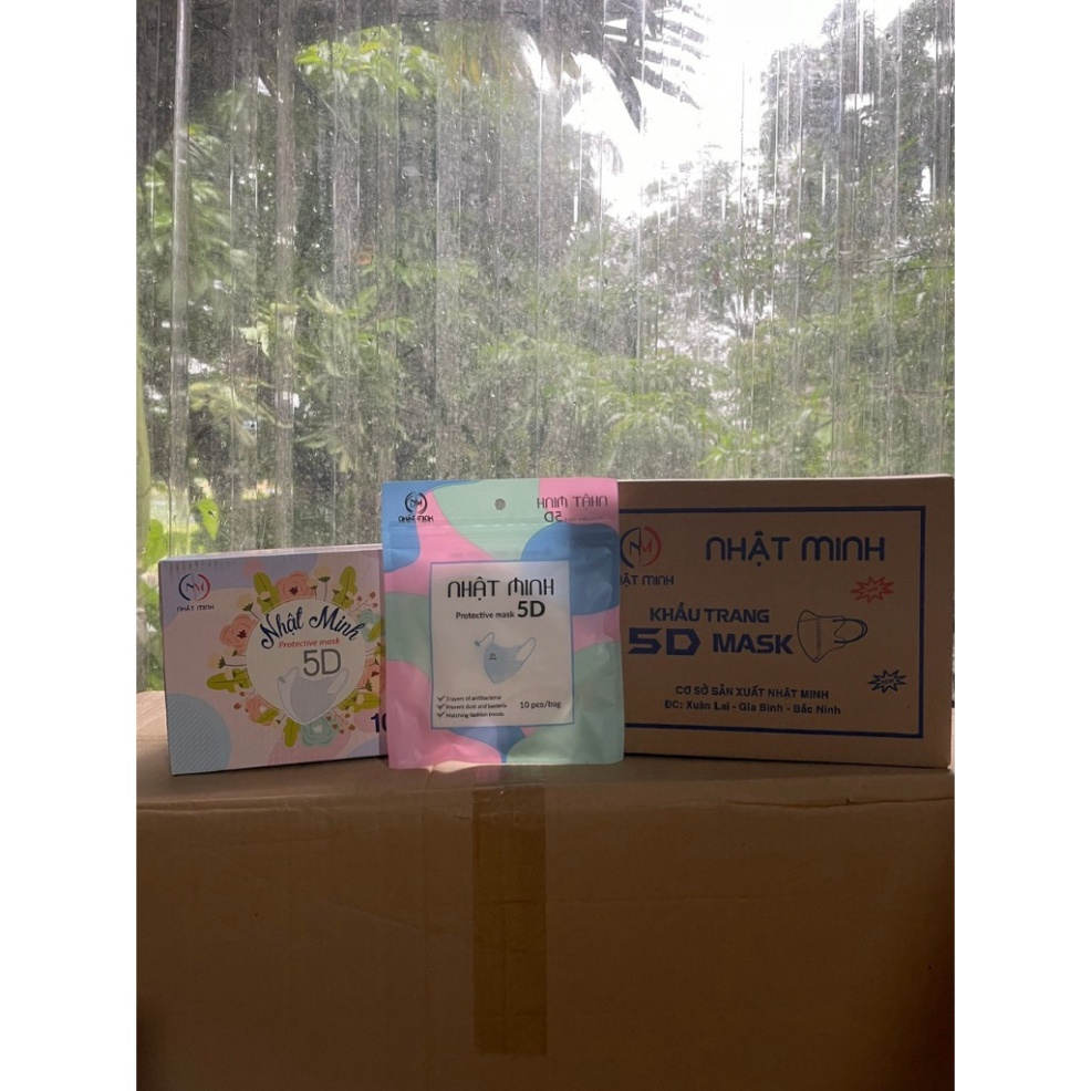 Thùng 200 chiếc Khẩu Trang 5D MASK NHẬT MINH tiện lợi 2023