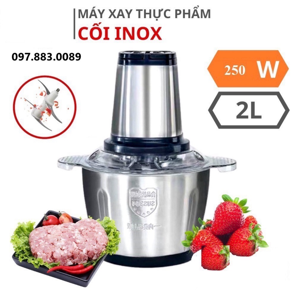 💥BẢO HÀNH 1 ĐỔI 1💥 Máy Xay Thịt, Máy Xay Đa Năng Cối Inox 4 Lưỡi, Công Suất Lớn 250W 2023