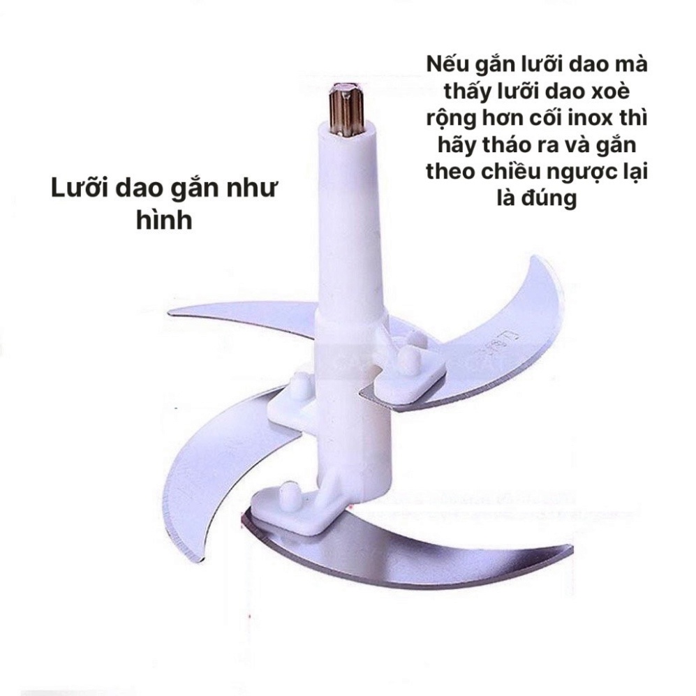 💥BẢO HÀNH 1 ĐỔI 1💥 Máy Xay Thịt, Máy Xay Đa Năng Cối Inox 4 Lưỡi, Công Suất Lớn 250W 2023