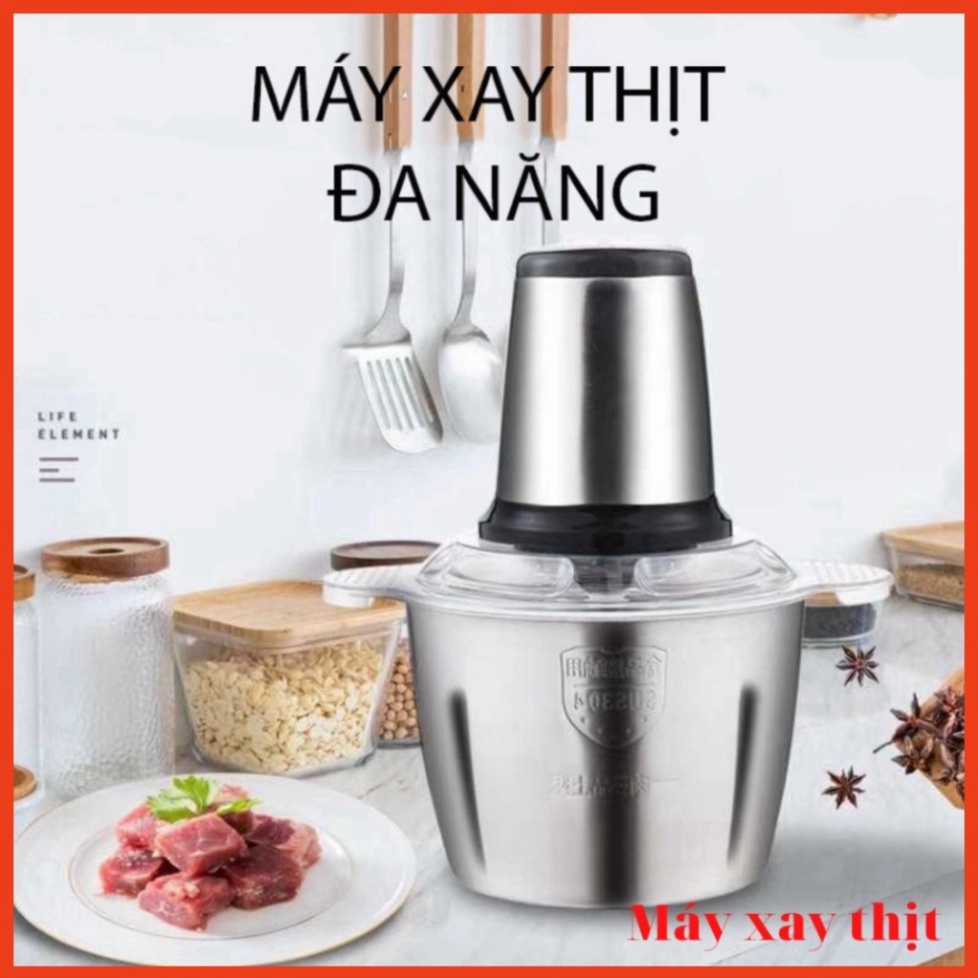 💥BẢO HÀNH 1 ĐỔI 1💥 Máy Xay Thịt, Máy Xay Đa Năng Cối Inox 4 Lưỡi, Công Suất Lớn 250W
