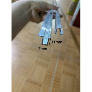 Thanh ray nhôm lùa tủ áo, ray âm lắp cửa lùa tủ quần áo gỗ công nghiệp