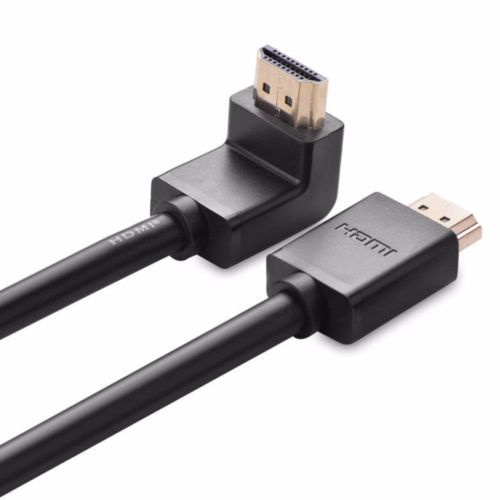 Cáp HDMI to HDMI UGREEN HD103 dài 2m bẻ xuống góc vuông 90 độ - Hàng phân phối chính hãng