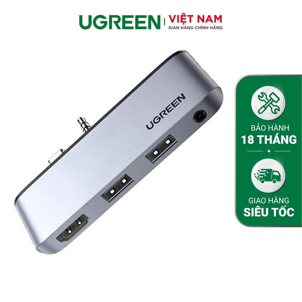 Bộ chuyển đổi Type-C sang HDMI/Hub USB 3.0/Audio 3.5mm cho Surface Go Ugreen 80332 - Hàng chính hãng - Bảo hành 24 tháng