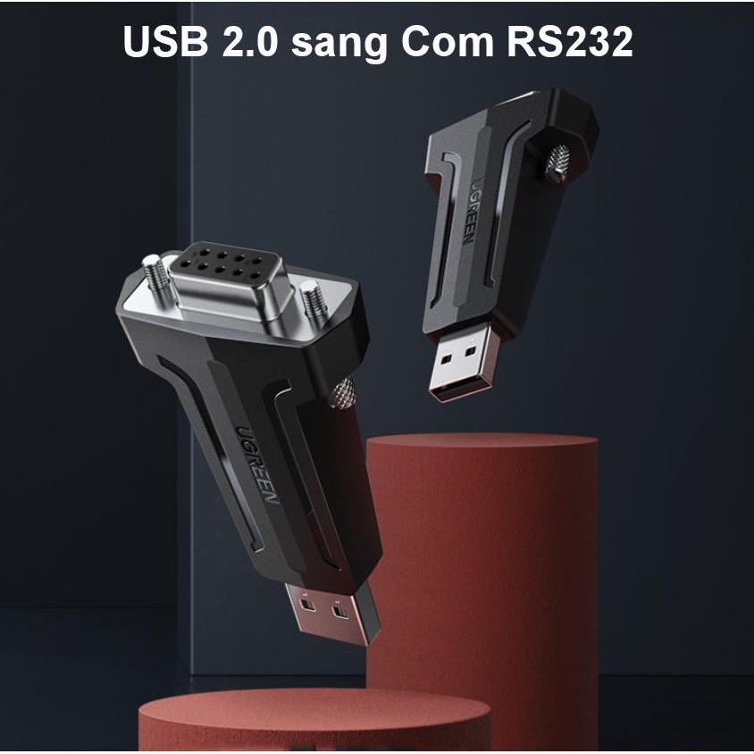 Đầu chuyển đổi tín hiệu USB 2.0 sang COM DP9 RS 232 UGREEN 80111
