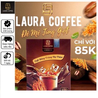 Cà phê hòa tan đông trùng hạ thảo 180g/hộp - laura coffee