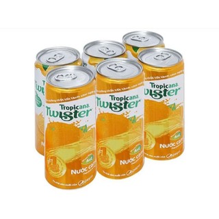 Lốc 6 lon cam ép Twister 330ml