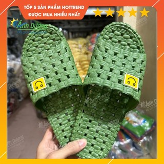 Dép đi trong nhà dép lỗ mặt cười nữ nam đi văn phòng nhà tắm chống trơn trượt