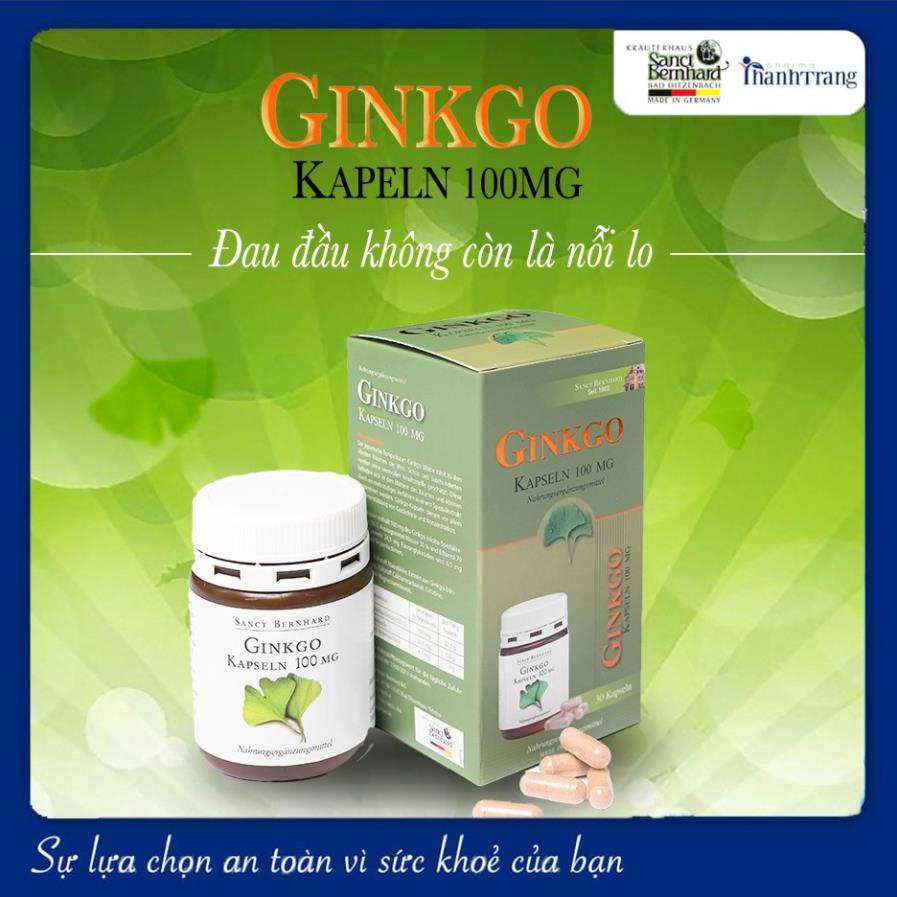 Viên uống bổ não tăng tuần hoàn não Ginkgo Kapseln Sanct Bernhard Đức 60