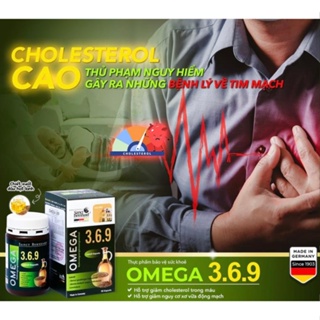 Viên uống hổ trợ giảm mỡ máu cải thiện trí nhớ cải thiện thị lực Omega 369