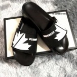 ARISU Dép DSQ 2 logo lá cây ,đế cao su non chống trượt,quai ngang cao cấp, mẫu mới nhất hot trend 2023