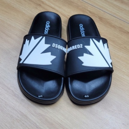 ARISU Dép DSQ 2 logo lá cây ,đế cao su non chống trượt,quai ngang cao cấp, mẫu mới nhất hot trend 2023