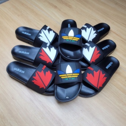 ARISU Dép DSQ 2 logo lá cây ,đế cao su non chống trượt,quai ngang cao cấp, mẫu mới nhất hot trend 2023