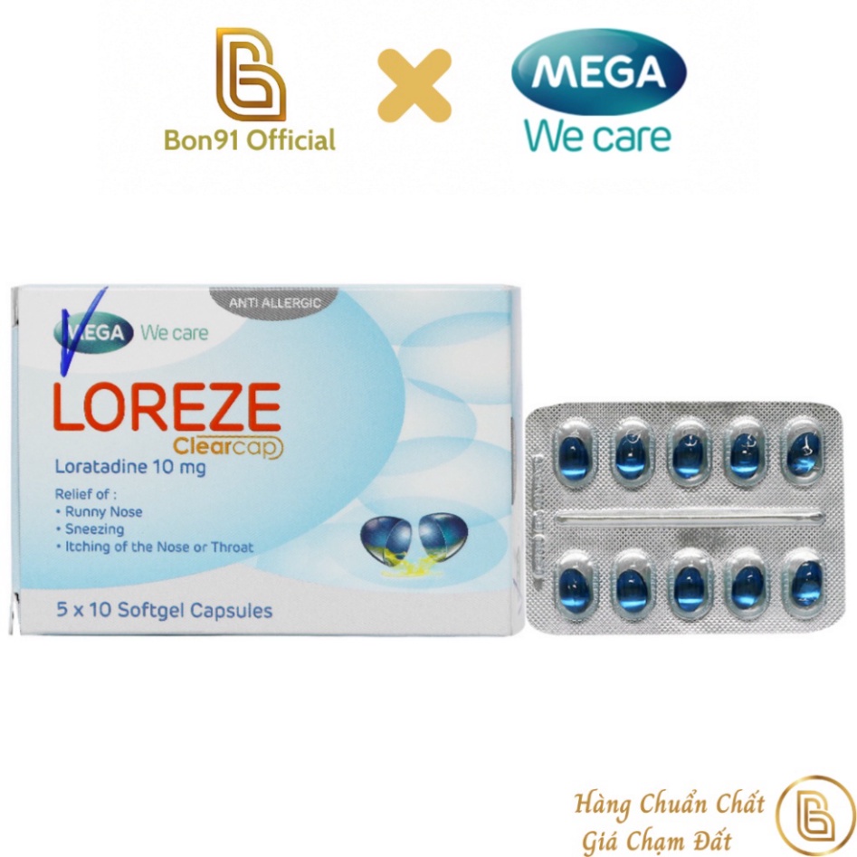 Viên uống Loreze Clearcap 10mg Mega We Care 50 viên