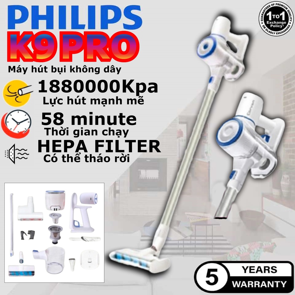 2023 MỚI K9 Pro Máy hút bụi không dây Máy hút bụi miễn phí Máy hút bụi cầm tay không dây