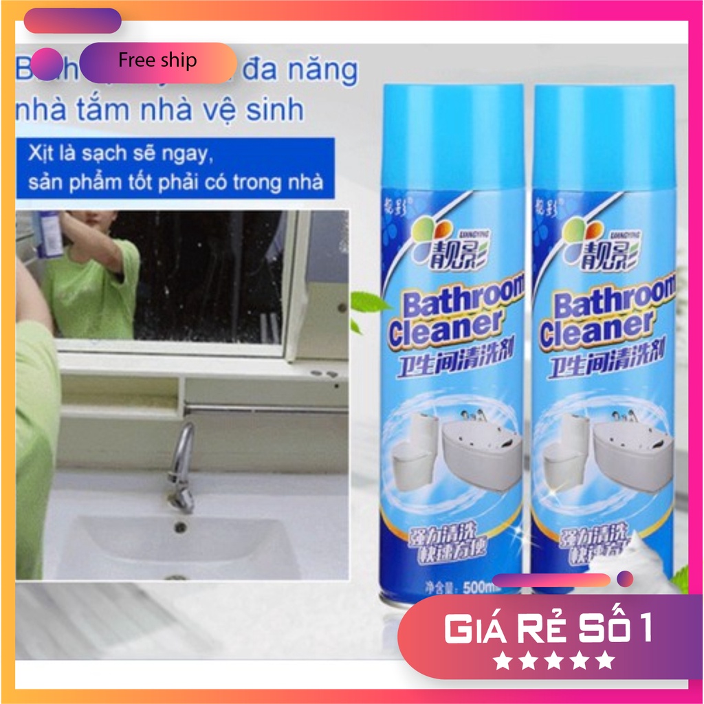 CHAI XỊT BỌT TUYẾT TẨY RỬA ĐA NĂNG VỆ SINH NHÀ TẮM BATHROOM CLEANER.