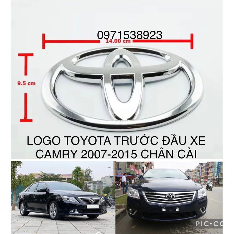 LOGO TOYOTA TRƯỚC ĐẦU XE TOYOTA CAMRY 2007-2015 chân cài.