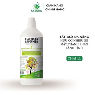 Tẩy rửa đa năng hữu cơ nhiều bề mặt Artisan Savonnier 1L lau chùi sàn nhà, mặt bếp
