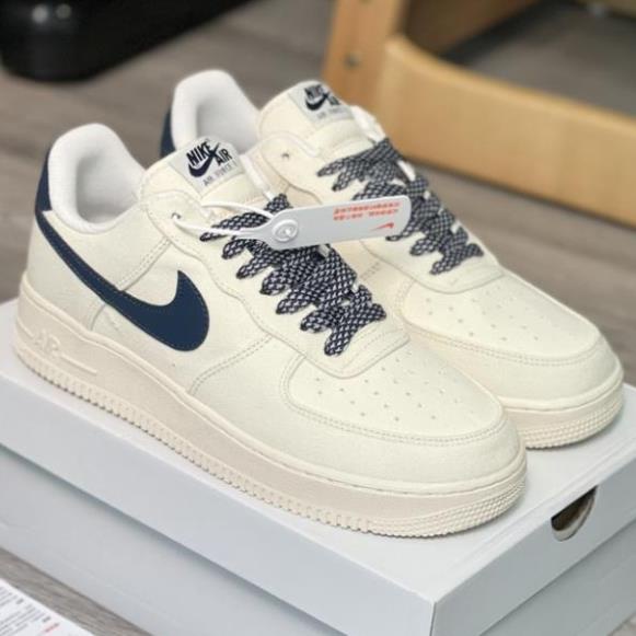 Giày _Nike Air Force 1 Vải Canvas Navy Bản S.Cấp , Giày Thể Thao Sneaker AF1 Canvas Vệt Tím Than top1sneaker