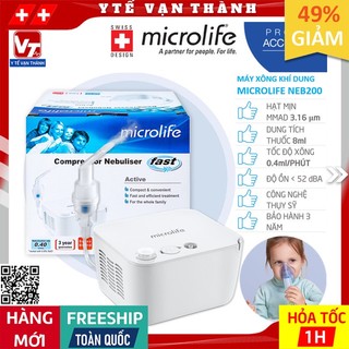 ✅ máy xông khí dung mũi họng microlife neb200 | bảo hành 3 năm chính hãng -vt0673