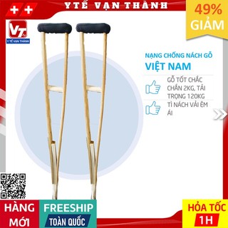 ✅ [HỎA TỐC 1H] Nạng Chống Nách Gỗ Việt Nam Cao Cấp -VT0411