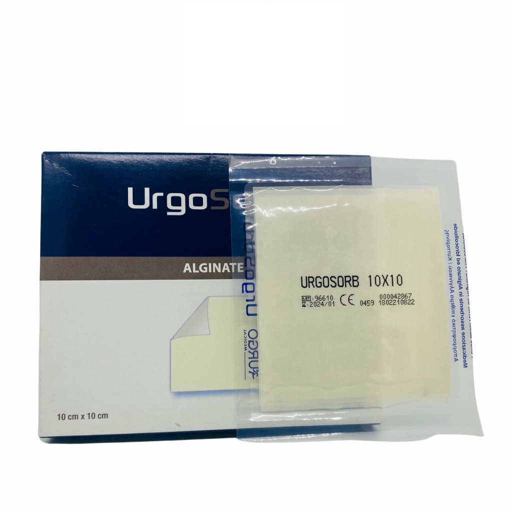 ✅ Băng Gạc Hút Dịch Alginate Calcium Dạng Miếng Urgo UrgoSorb 10x10cm | Làm sẹo, cầm máu vết thương -VT1053