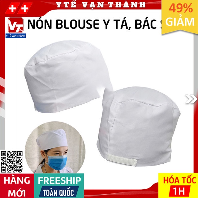 ✅ Nón Blouse, Mũ Bác Sĩ, Y Tá, Điều Dưỡng | Vải tốt -VT0660